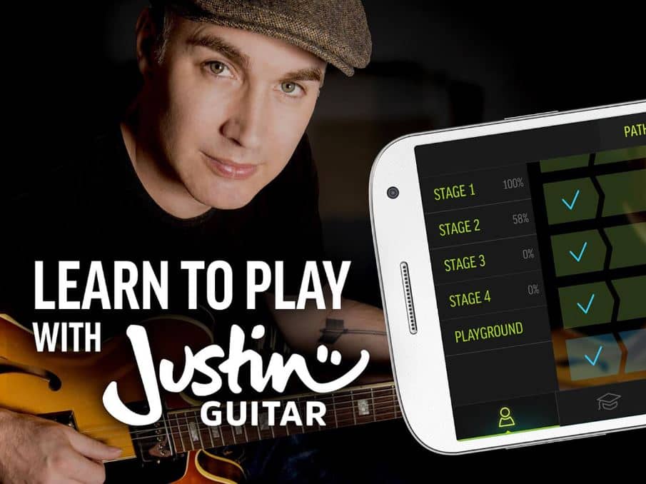 نرم افزار آموزش گیتار Justin Guitar Beginner Lessons: Play Real Songs ( جاستین گیتار)